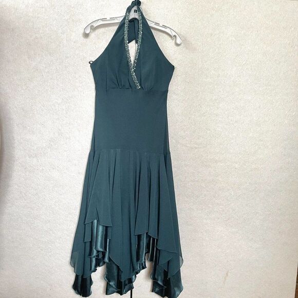 Chris McLaughlin dress size 10 Vintage dark green formal party - Picture 7 of 8